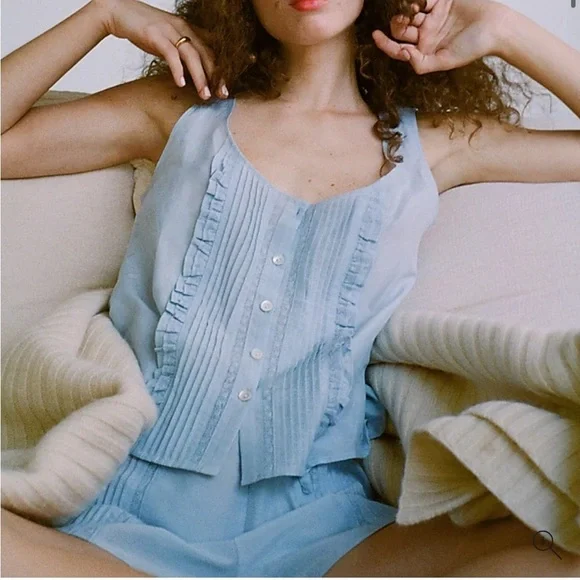 J crew Araks X J.Crew pajama set in cotton-silk voile blend - Picture 1 of 7